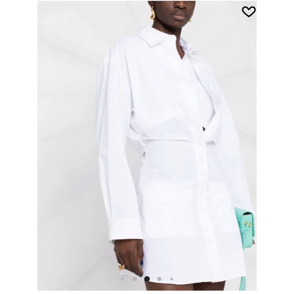 Jacquemus White Layered Shirt Dress - Picture 3 of 4